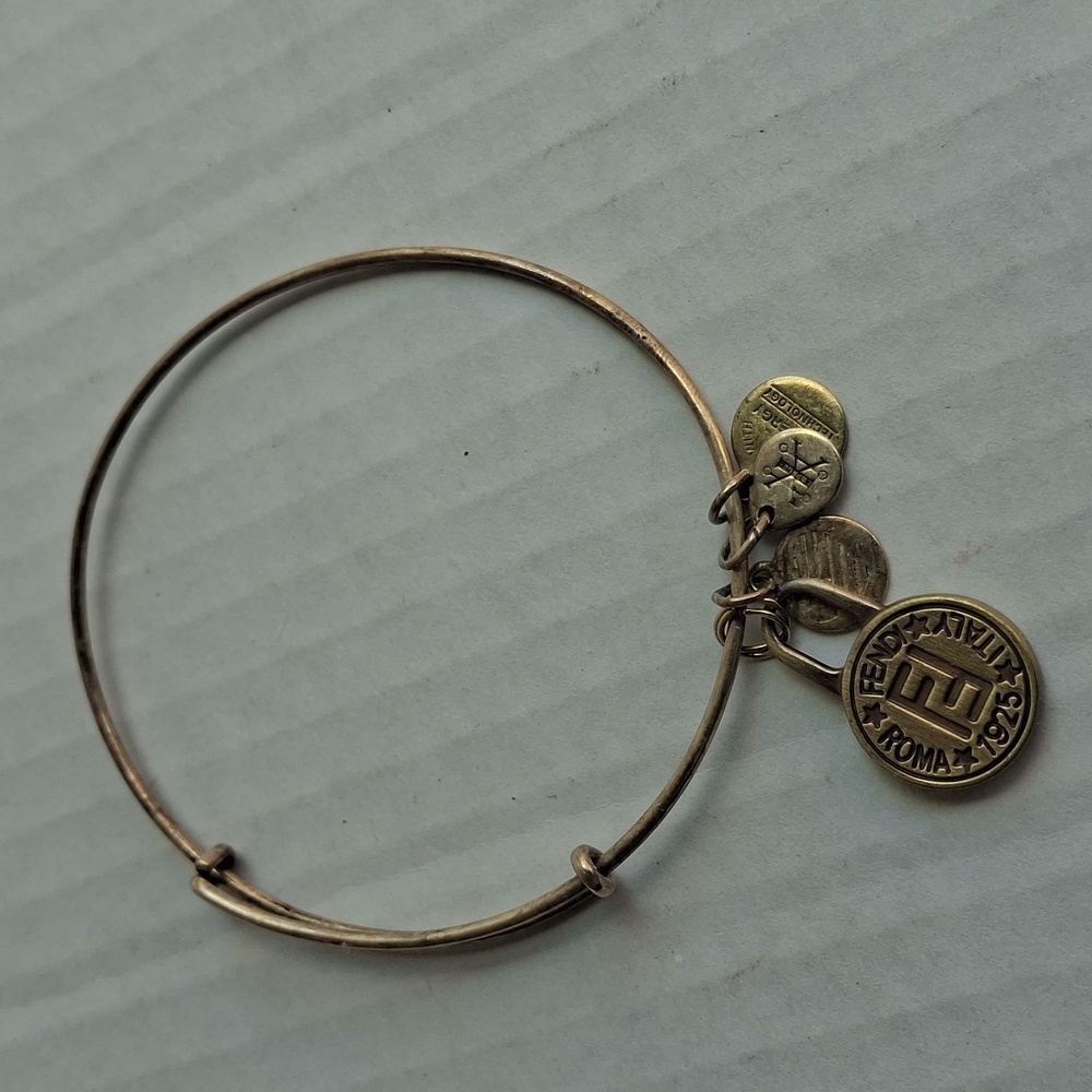 Upcycle Alex Ans Ani/Fendi Gold Charm Bracelet.